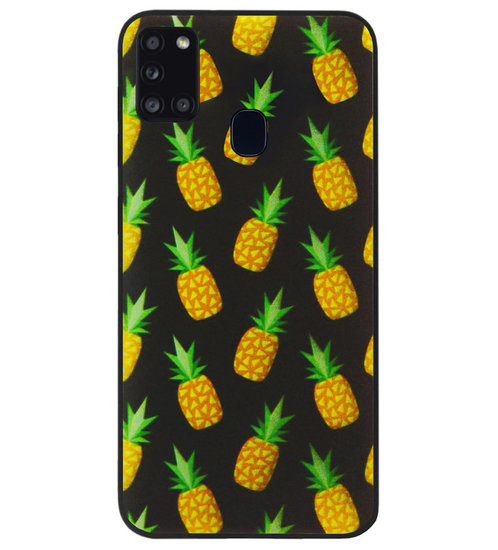 ADEL Siliconen Back Cover Softcase Hoesje voor Samsung Galaxy A21s - Ananas