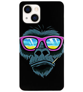 ADEL Siliconen Back Cover Softcase Hoesje voor iPhone 13 - Gorilla Apen